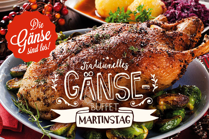 Martinsgans-Essen im Glashaus