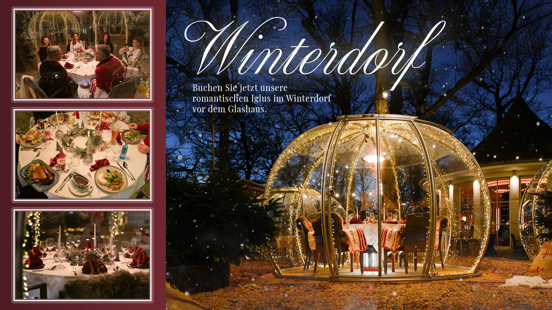 Iglu mieten im Winterdorf am Glashaus Leipzig Iglu mieten im Winterdorf am Glashaus Leipzig